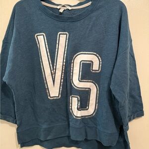 Victoria's Secret Teal Pullover with Bold Logo